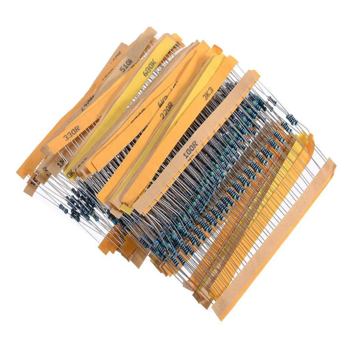 ¼ watt Resistor Assortment Kit (600 Pcs) 10Ω - 1MΩ
