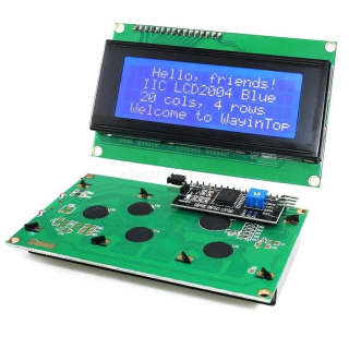 2004 LCD with I2C Interface and Blue Backlight