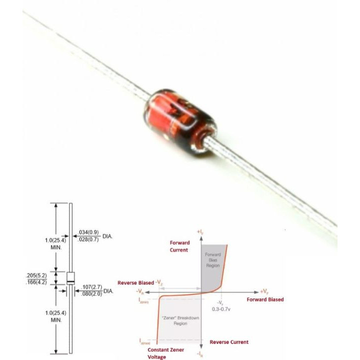 1N4737 Zener Diode (7.5V, 1W)
