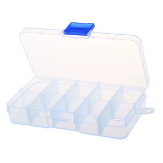10-Grid Component Storage Box – Transparent Plastic Organizer