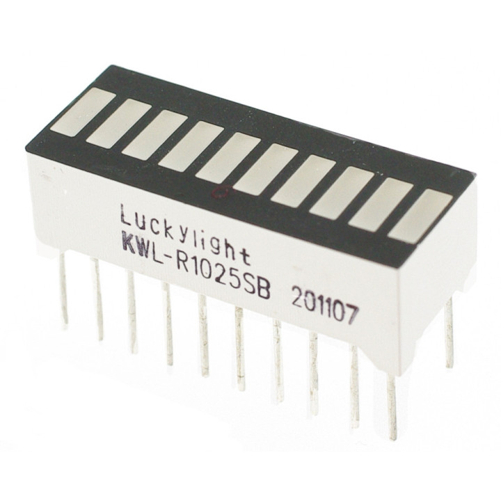 10-Segment Red LED Bar Graph