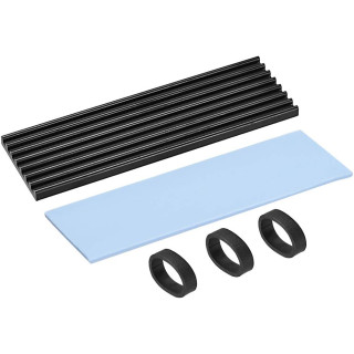 Aluminum Heatsink Kit for M.2 NVMe 2280 SSD – Black