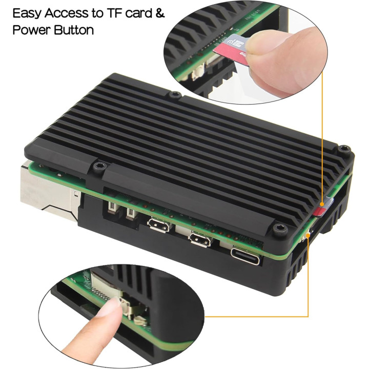 Raspberry Pi 5 Aluminum Case with Fan