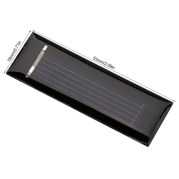 0.5V 100mA Mini Solar Panel (53 × 18 mm)