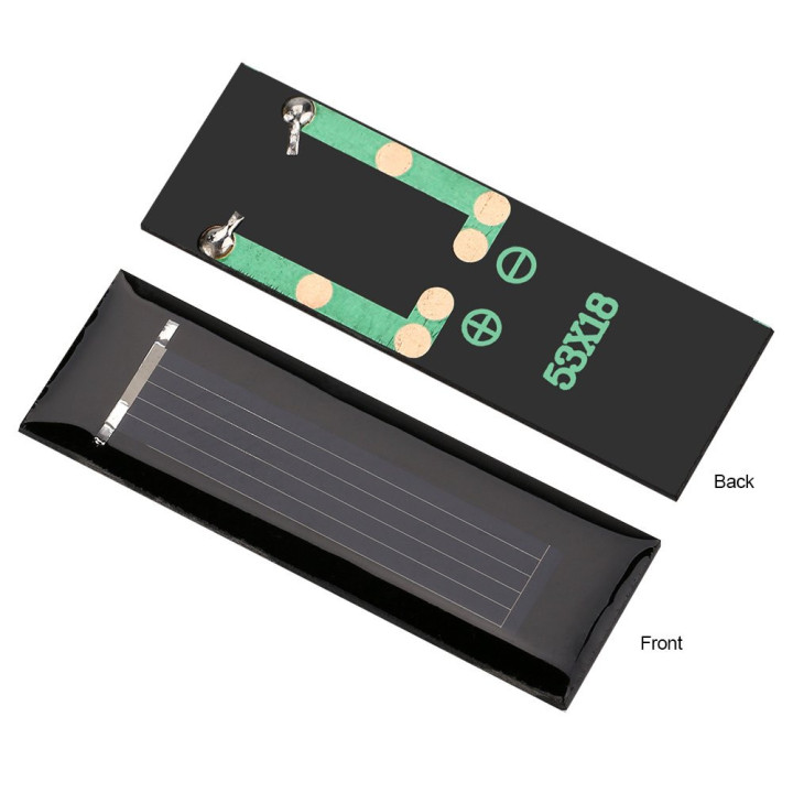 0.5V 100mA Mini Solar Panel (53 × 18 mm)