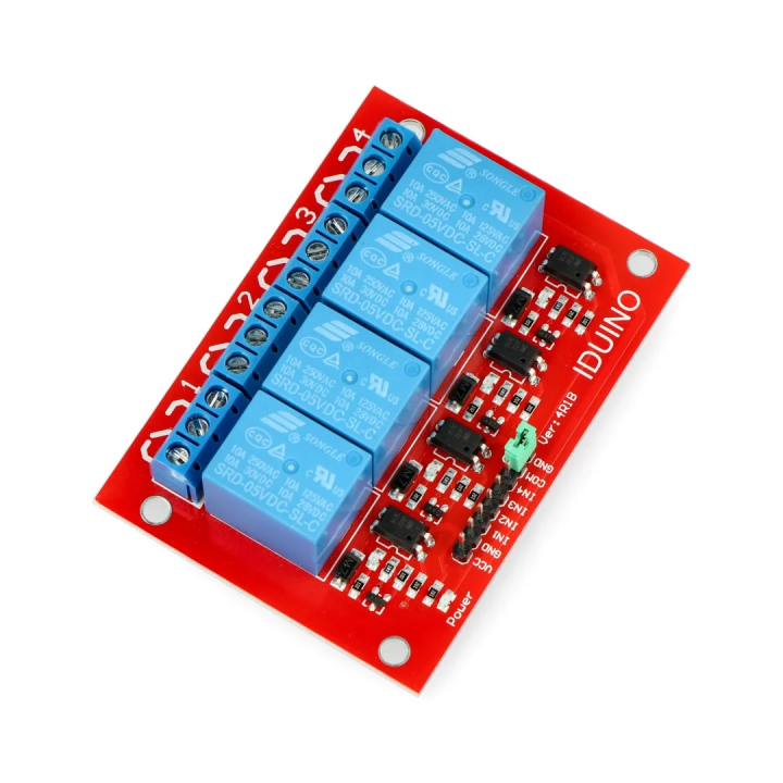 4 Channel Relay Module - Red