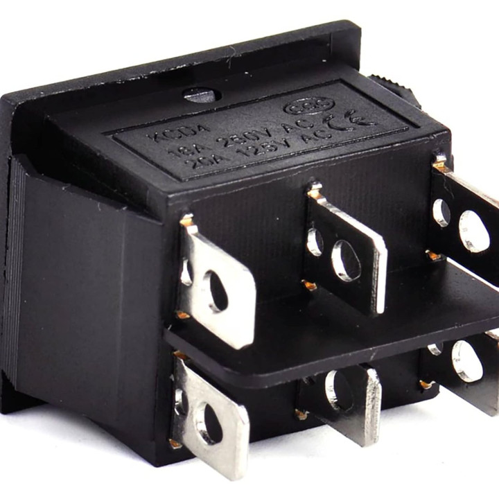 KCD4 Momentary Rocker Switch ON-OFF-ON (6-Pin)