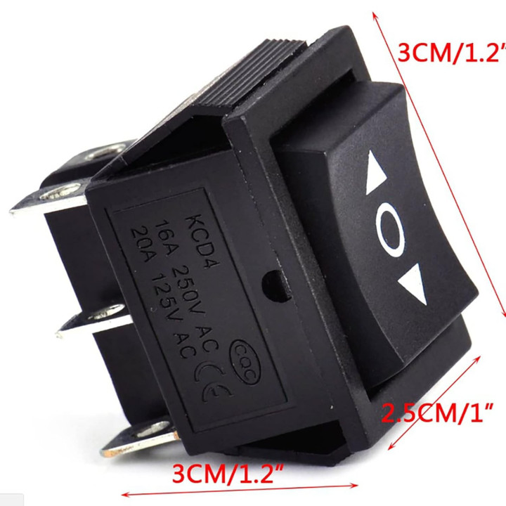 KCD4 Momentary Rocker Switch ON-OFF-ON (6-Pin)