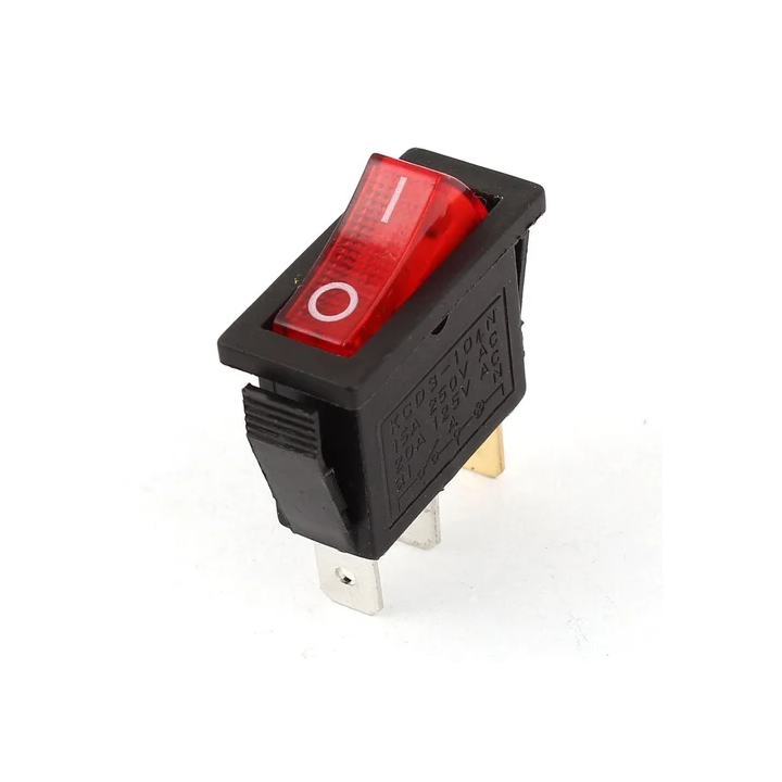 KCD3 SPST Rocker Switch with Light (Random Color)