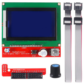 12864 Graphic LCD Control Panel with Encoder & SD Card Slot