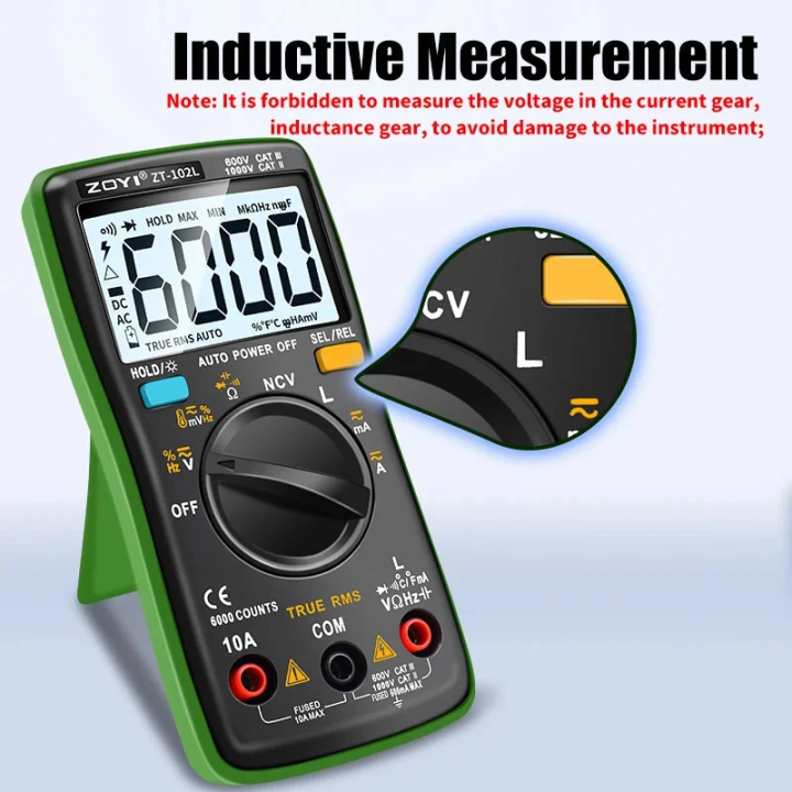 ZOYI ZT-102L Digital Multimeter Auto Range (Inductance Measurement)
