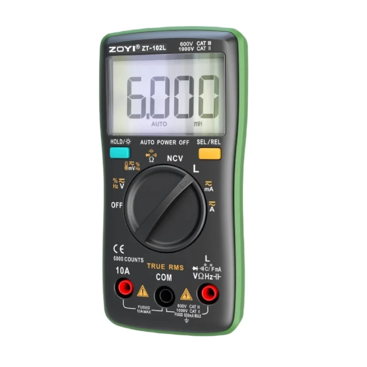 ZOYI ZT-102L Digital Multimeter Auto Range (Inductance Measurement)