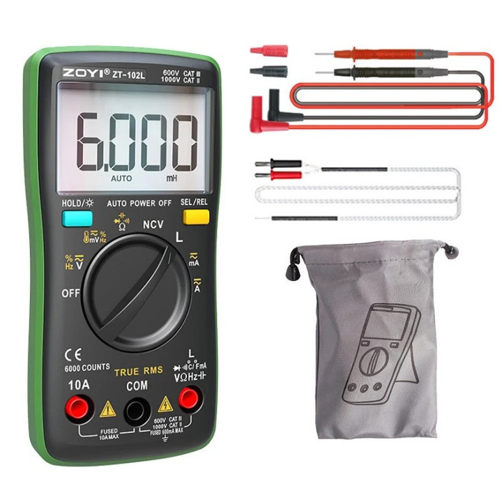 ZOYI ZT-102L Digital Multimeter Auto Range (Inductance Measurement)