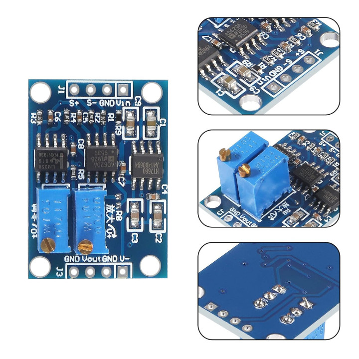 AD620 Microvolt Amplifier Module (3–12V DC)