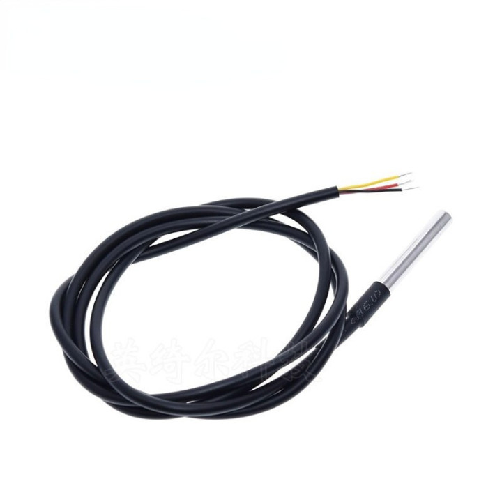 DS18B20 Waterproof Temperature Sensor Probe – Approx. 1m Cable