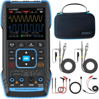 FNIRSI 2C53T Dual Channel 3-in-1 50MHz Oscilloscope / Multimeter / Function Generator