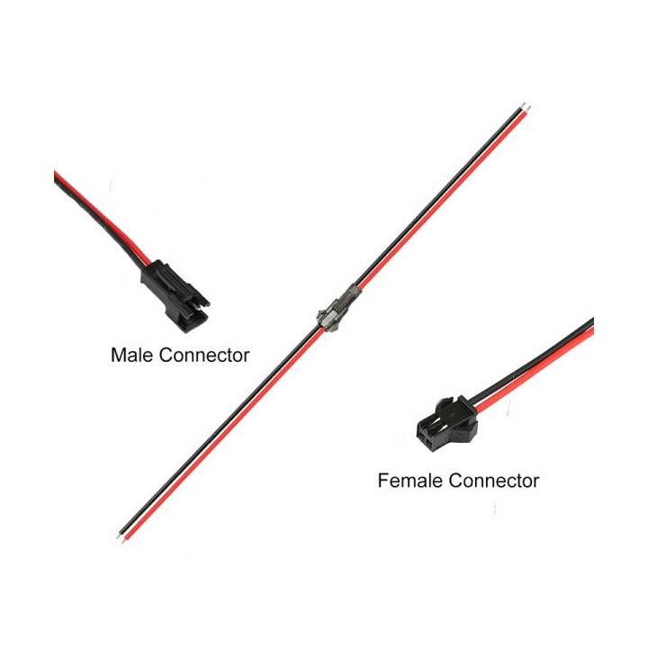 2-Pin JST SM Connector Set (Male + Female)