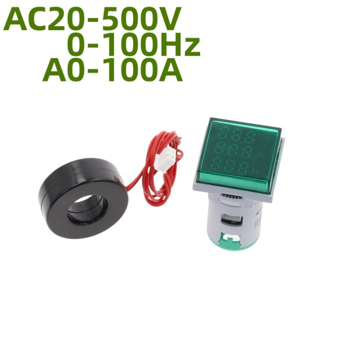 AC Voltmeter, Amperemeter and Hertz meter 20-500 V/100 A