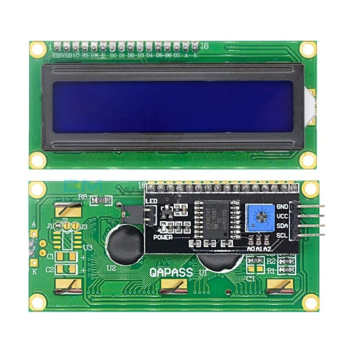 1602 LCD with I2C Interface and Blue Backlight